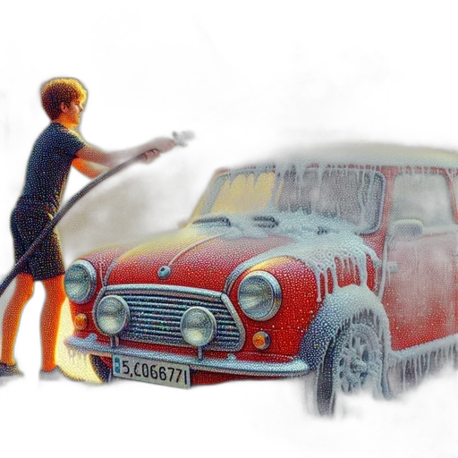 car, photorealistic, watercolor, oil painting, 3d render, snow, rain, fog transparent PNG cut-out