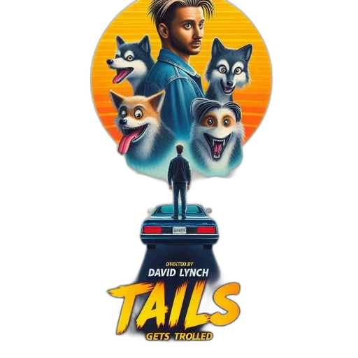 concept art, poster, tails, gets, trolled, young, man, stands transparent PNG cut-out