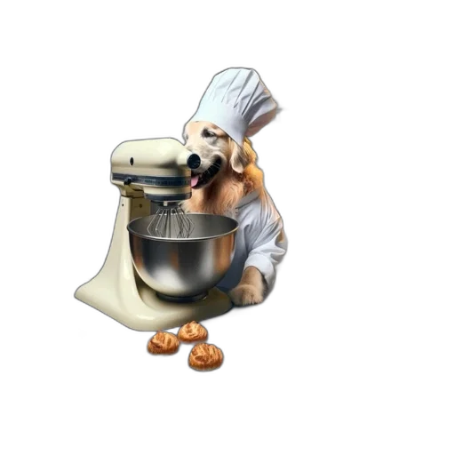 food, robot, animal, hat, 3d render, concept art, pixel art, photorealistic transparent PNG cut-out