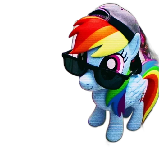3d render, cartoon, concept art, photo, shows, toy, rainbow, dash transparent PNG cut-out