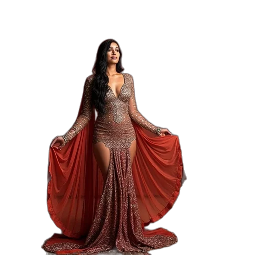 dress, jewelry, 3d render, concept art transparent PNG cut-out