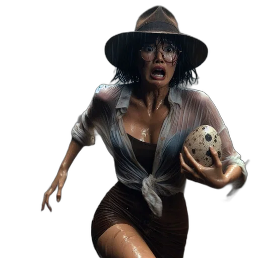 creature, hat, mask, animal, concept art, photorealistic, 3d render, comic book art transparent PNG cut-out