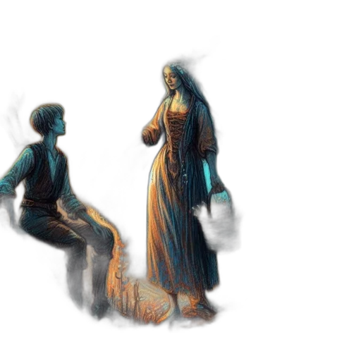 dress, jewelry, crown, concept art, fantasy art, pixel art, 3d render, night transparent PNG cut-out