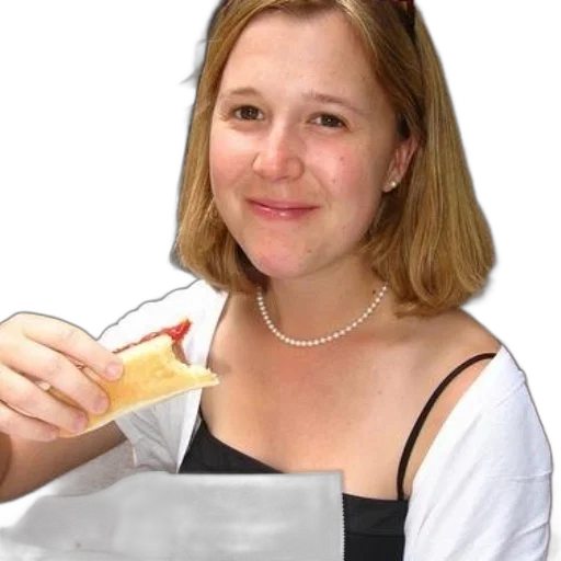 food, staff, jewelry, face, photorealistic, woman, short, blonde transparent PNG cut-out