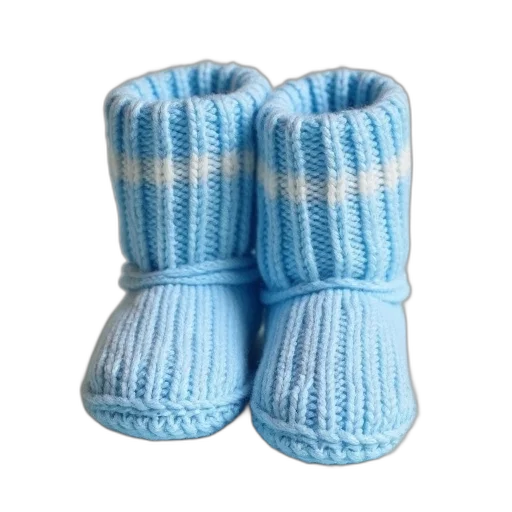 shoes, blue, baby, knitted transparent PNG cut-out