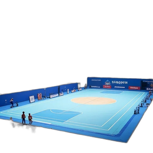 3d render, gymnastics, court, arena transparent PNG cut-out