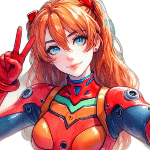 robot, weapon, face, anime, concept art, comic book art, pixel art, red transparent PNG cut-out