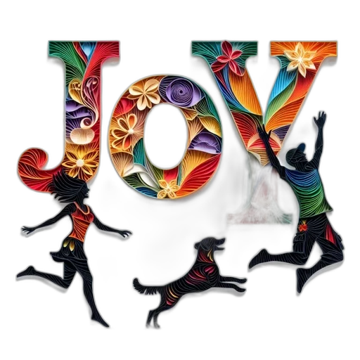 jewelry, illustration, features, word, joy, crafted, through, quilling transparent PNG cut-out