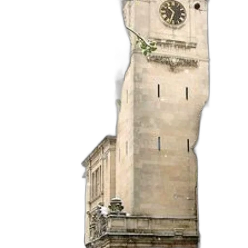 building, umbrella, staff, crown, photorealistic, 3d render, concept art, city street transparent PNG cut-out