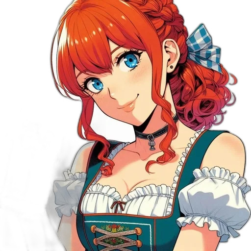 dress, staff, face, crown, anime, fantasy art, cartoon, concept art transparent PNG cut-out