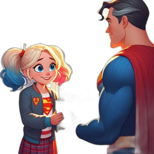 comic book art, concept art, cartoon, fantasy art, cheerful, girl, handing, green transparent PNG cut-out