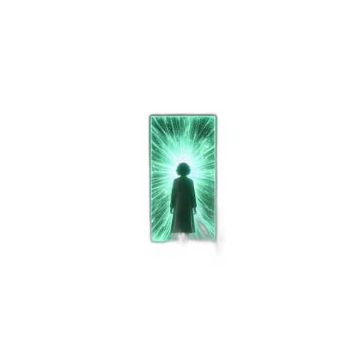 staff, creature, robot, dress, concept art, pixel art, vaporwave, 3d render transparent PNG cut-out