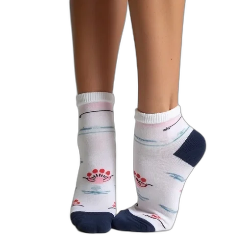 shoes, 3d render, women, socks, cute, animal, short, white transparent PNG cut-out