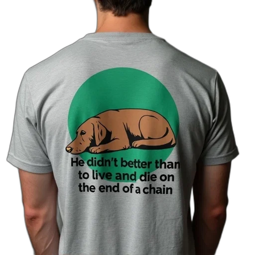man, wearing, grey, t-shirt, graphic, design, back, features transparent PNG cut-out
