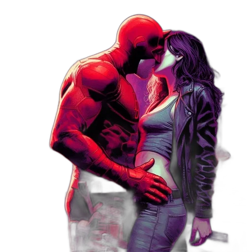 jacket, comic book art, concept art, cyberpunk, watercolor, neon lights, fire, red transparent PNG cut-out