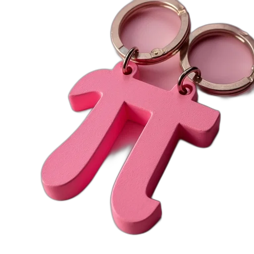 jewelry, 3d render, pink, symbol, keychains transparent PNG cut-out