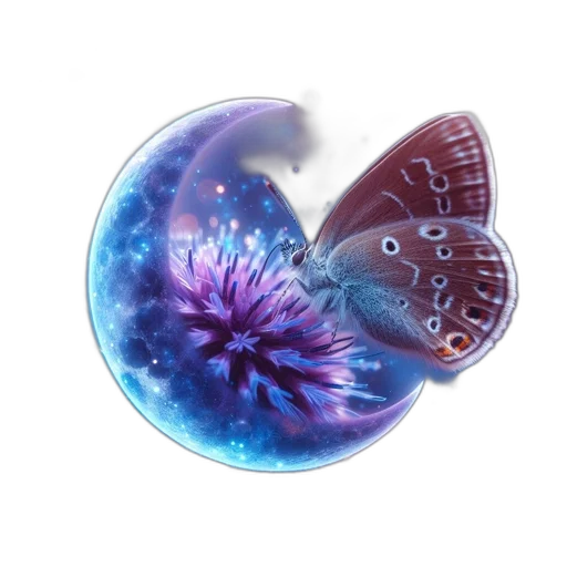 flower, jewelry, umbrella, fantasy art, photorealistic, concept art, 3d render, outer space transparent PNG cut-out
