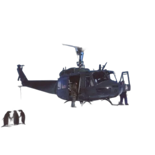 weapon, animal, staff, 3d render, concept art, helicopter, snow, penguins transparent PNG cut-out