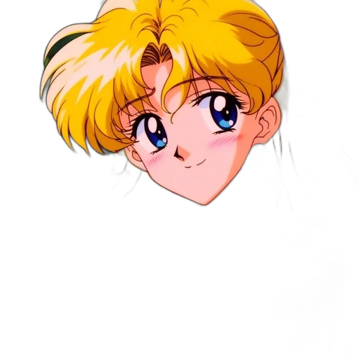 hair, staff, face, crown, anime, vaporwave, cartoon, pixel art transparent PNG cut-out