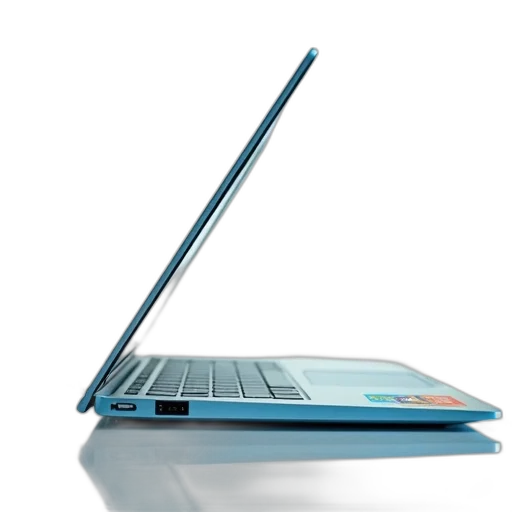 3d render, close-up, image, laptop, screen, white, background, sticker transparent PNG cut-out