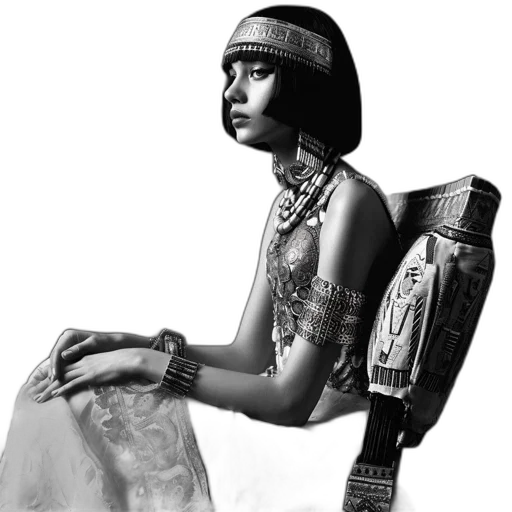 jewelry, crown, dress, robot, photorealistic, concept art, fantasy art, pencil sketch transparent PNG cut-out