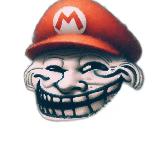 mask, hat, face, creature, 3d render, concept art, photorealistic, pixel art transparent PNG cut-out