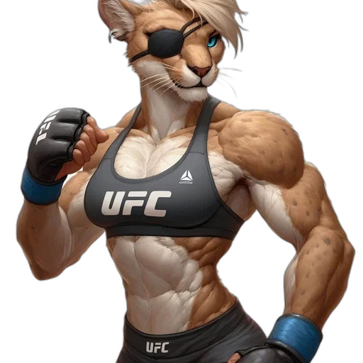 animal, concept art, fantasy art, cartoon, 3d render, anthropomorphic, feline, character transparent PNG cut-out