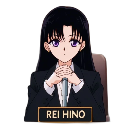 staff, hair, robot, anime, pixel art, cartoon, vaporwave, illustrated transparent PNG cut-out