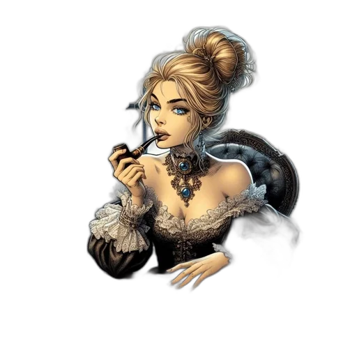 jewelry, staff, dress, face, fantasy art, concept art, pixel art, comic book art transparent PNG cut-out