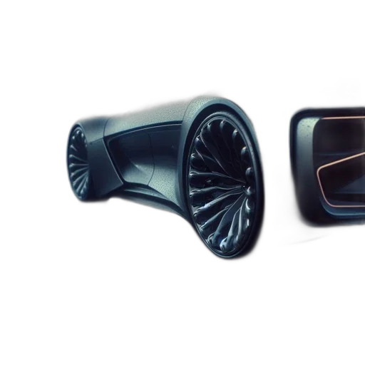 shoes, car, weapon, furniture, 3d render, concept art, photorealistic, sleek transparent PNG cut-out