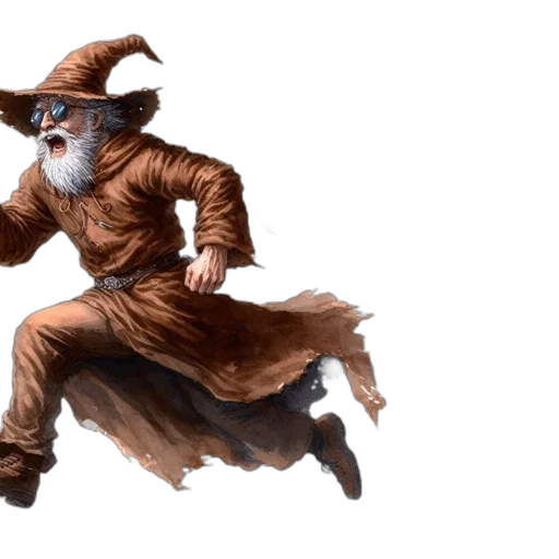 creature, hat, staff, concept art, fantasy art, photorealistic, two, fantastical transparent PNG cut-out