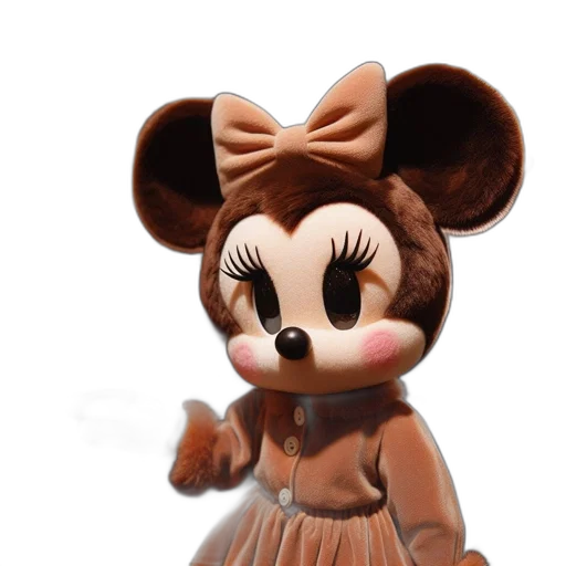 animal, 3d render, concept art, photorealistic, cartoon, minnie, mouse, stands transparent PNG cut-out