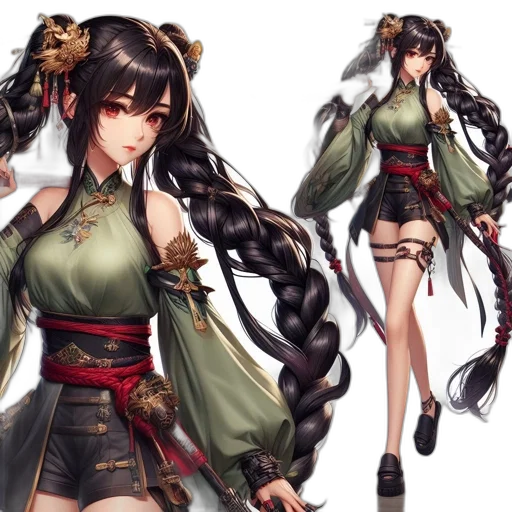 concept art, fantasy art, anime, pixel art, green, dark, earth tones, animated transparent PNG cut-out