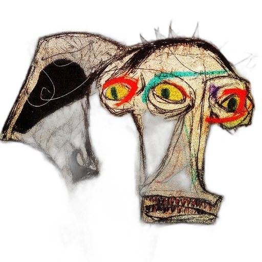 mask, face, hat, crown, concept art, watercolor, fantasy art, photorealistic transparent PNG cut-out