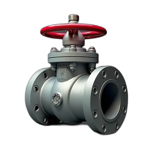 3d render, two, piece, ball, valve transparent PNG cut-out