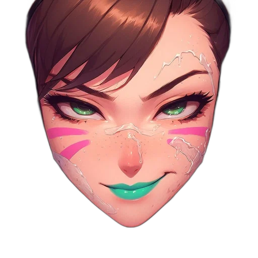 face, mask, creature, staff, vaporwave, cartoon, concept art, cyberpunk transparent PNG cut-out