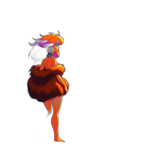 hair, dress, creature, animal, concept art, pixel art, 3d render, fantasy art transparent PNG cut-out