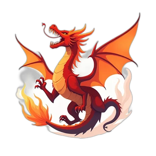 dragon, staff, fantasy art, concept art, pixel art, 3d render, red, colorful transparent PNG cut-out