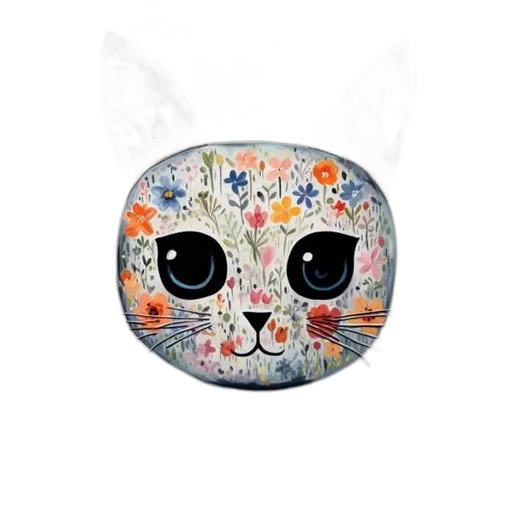 mask, photorealistic, fantasy art, whimsical, surreal, artwork, cat, face transparent PNG cut-out