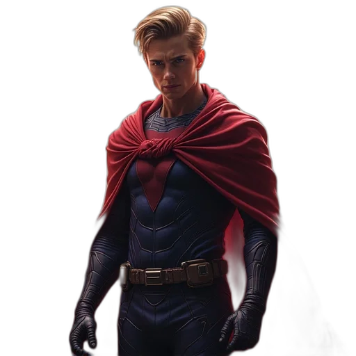 jacket, comic book art, concept art, 3d render, fantasy art, red, dark, marvel transparent PNG cut-out