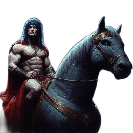 sword, fantasy art, comic book art, concept art, photorealistic, muscular, warrior, red transparent PNG cut-out