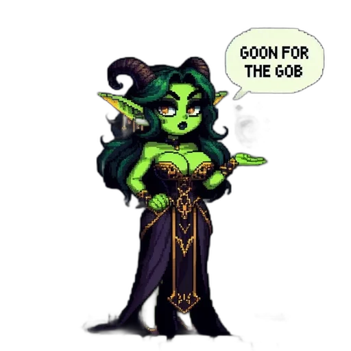 fantasy art, pixel art, concept art, comic book art, green, female, fantasy, character transparent PNG cut-out