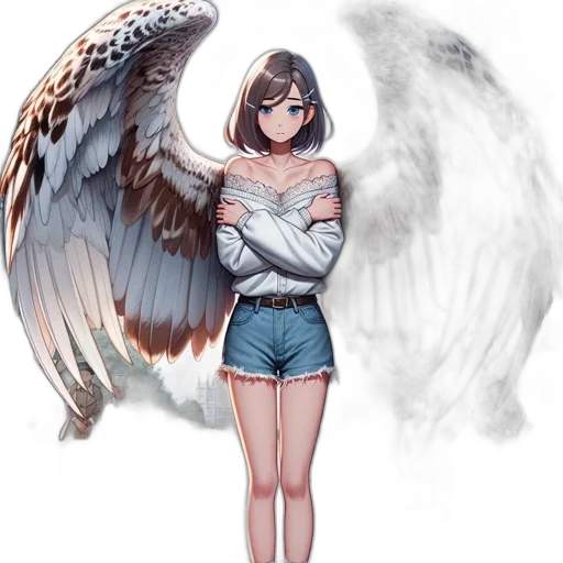 creature, animal, dress, jacket, fantasy art, concept art, pixel art, anime transparent PNG cut-out