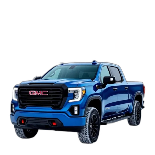 car, blue, 2021, gmc, sierra, king transparent PNG cut-out
