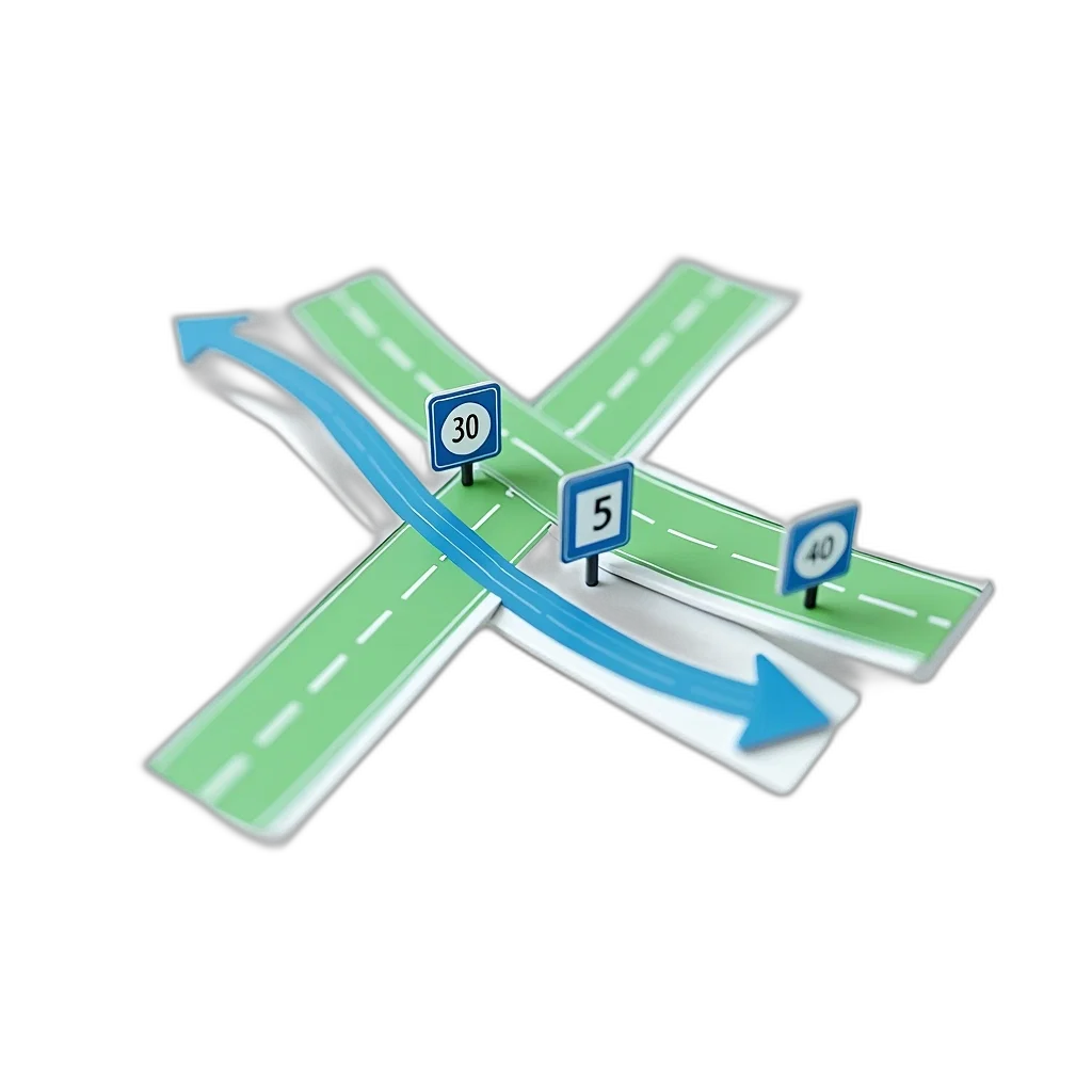 digital, map, display, showing, street, green, highway, blue transparent PNG cut-out