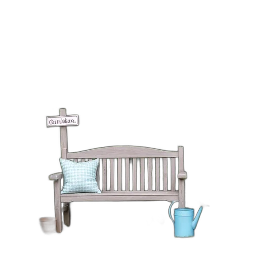 furniture, 3d render, photorealistic, watercolor, pastel, blue, monochrome, garden transparent PNG cut-out