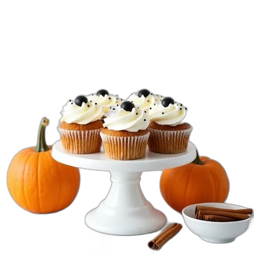 food, white, cake, stand, cupcakes, topped, frosting, black transparent PNG cut-out
