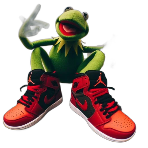 shoes, dragon, animal, creature, 3d render, photorealistic, green, puppet transparent PNG cut-out