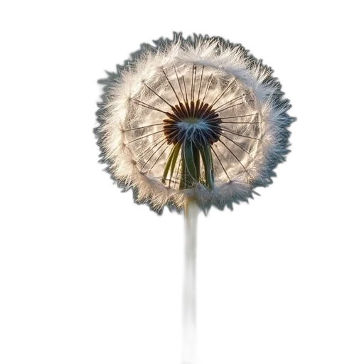 flower, umbrella, staff, weapon, 3d render, photorealistic, concept art, dandelion transparent PNG cut-out