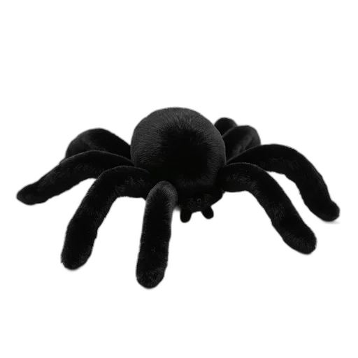 creature, animal, mask, crown, 3d render, black, plush, spider transparent PNG cut-out